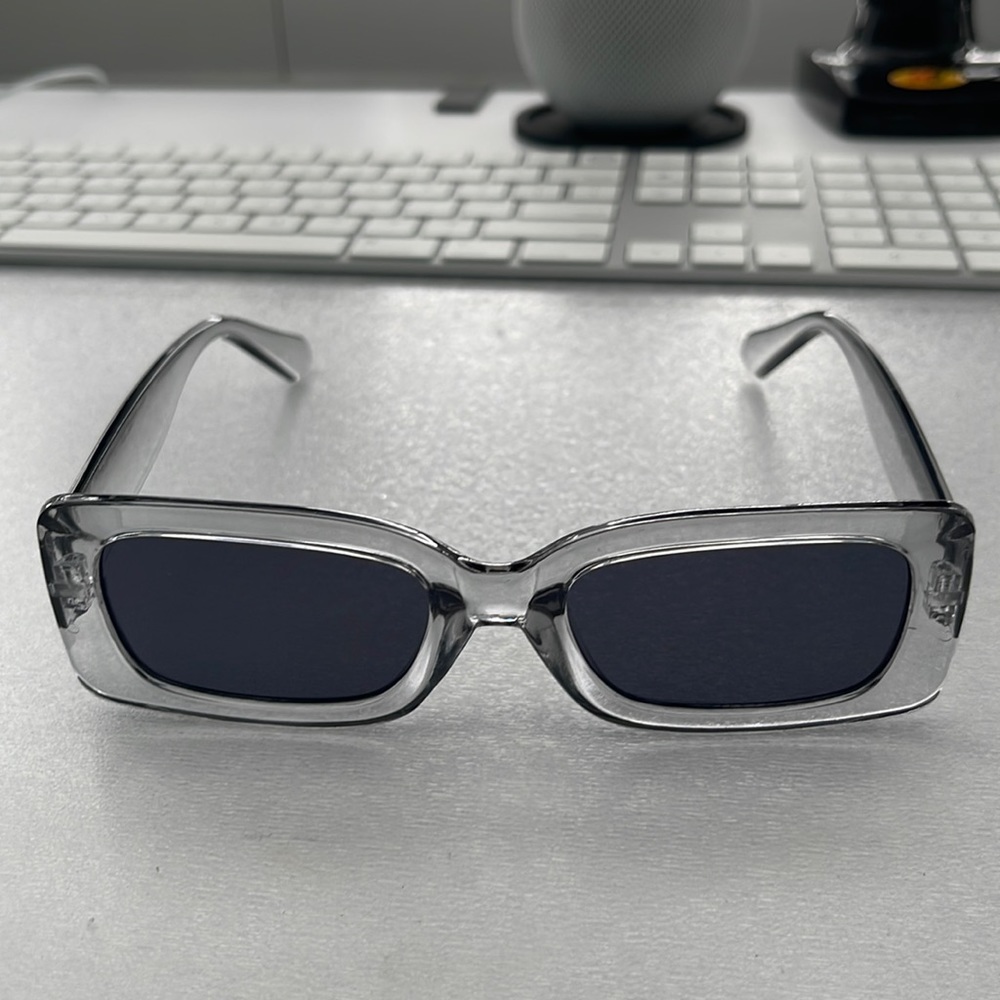 Turquoise, transparent, sunglasses